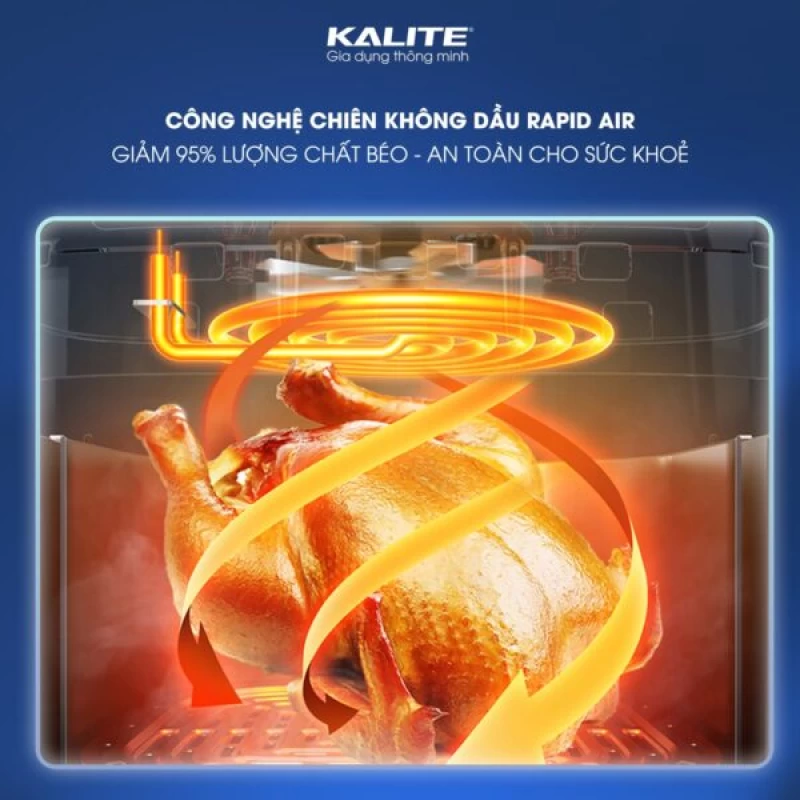 Nồi chiên không dầu KALITE KL-1200 12L giảm 95% chất béo - Ảnh 1