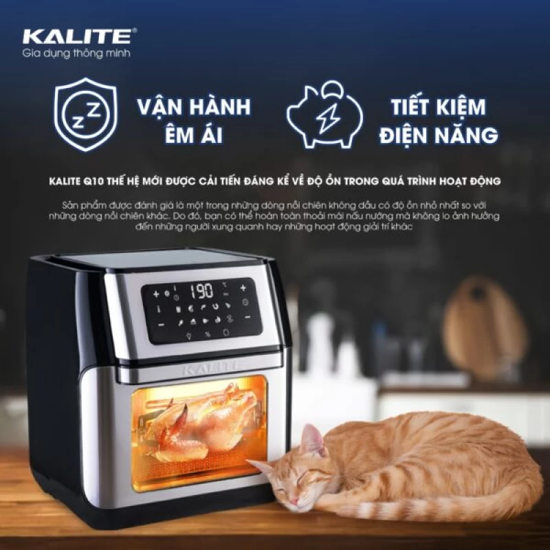Nồi chiên không dầu KALITE Q10 10 lít, trục xiên quay, nhiều phụ kiện - Thumbnail 7