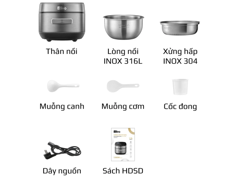 Nồi cơm điện cao tần Olivo RC900IH - Ảnh 1