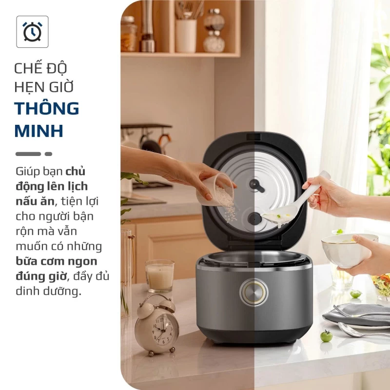 Nồi Cơm Điện OLIVO RC86 Titanium – Lòng Nồi INOX 304 Chống Dính Tự Nhiên, Nấu Cơm Ngon, Thiết Kế Tinh Tế, Sang Trọng - Thumbnail 22