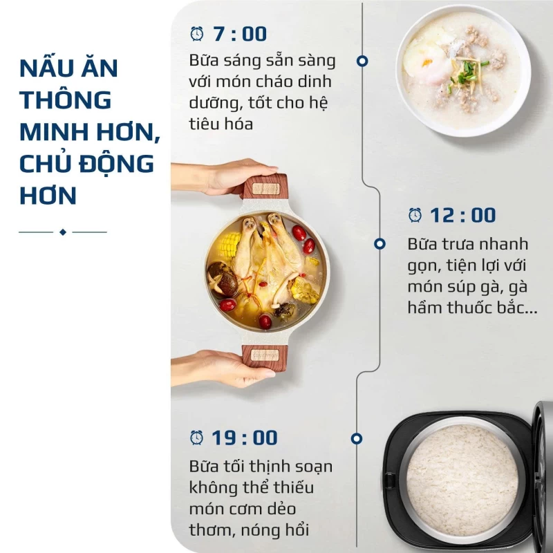 Nồi Cơm Điện OLIVO RC86 Titanium – Lòng Nồi INOX 304 Chống Dính Tự Nhiên, Nấu Cơm Ngon, Thiết Kế Tinh Tế, Sang Trọng - Thumbnail 16