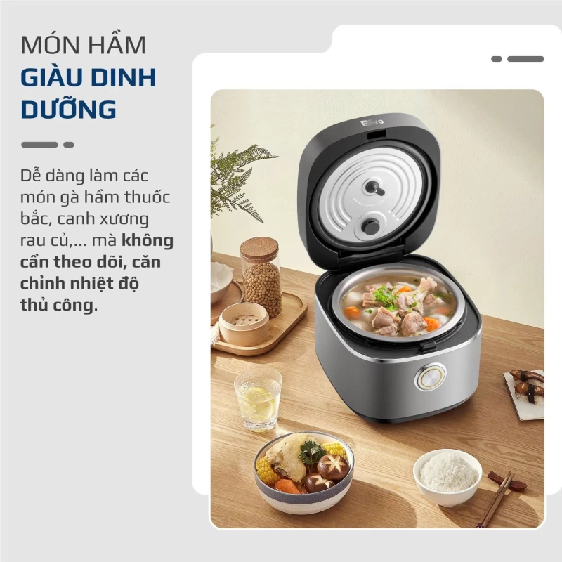 Nồi Cơm Điện OLIVO RC86 Titanium – Lòng Nồi INOX 304 Chống Dính Tự Nhiên, Nấu Cơm Ngon, Thiết Kế Tinh Tế, Sang Trọng - Thumbnail 19
