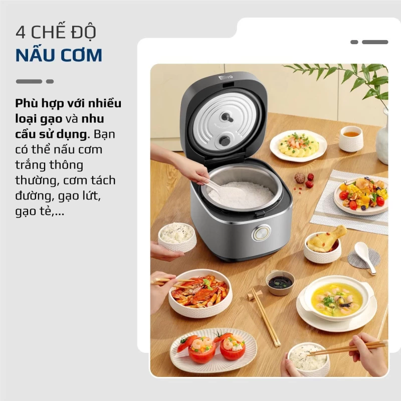 Nồi Cơm Điện OLIVO RC86 Titanium – Lòng Nồi INOX 304 Chống Dính Tự Nhiên, Nấu Cơm Ngon, Thiết Kế Tinh Tế, Sang Trọng - Thumbnail 17