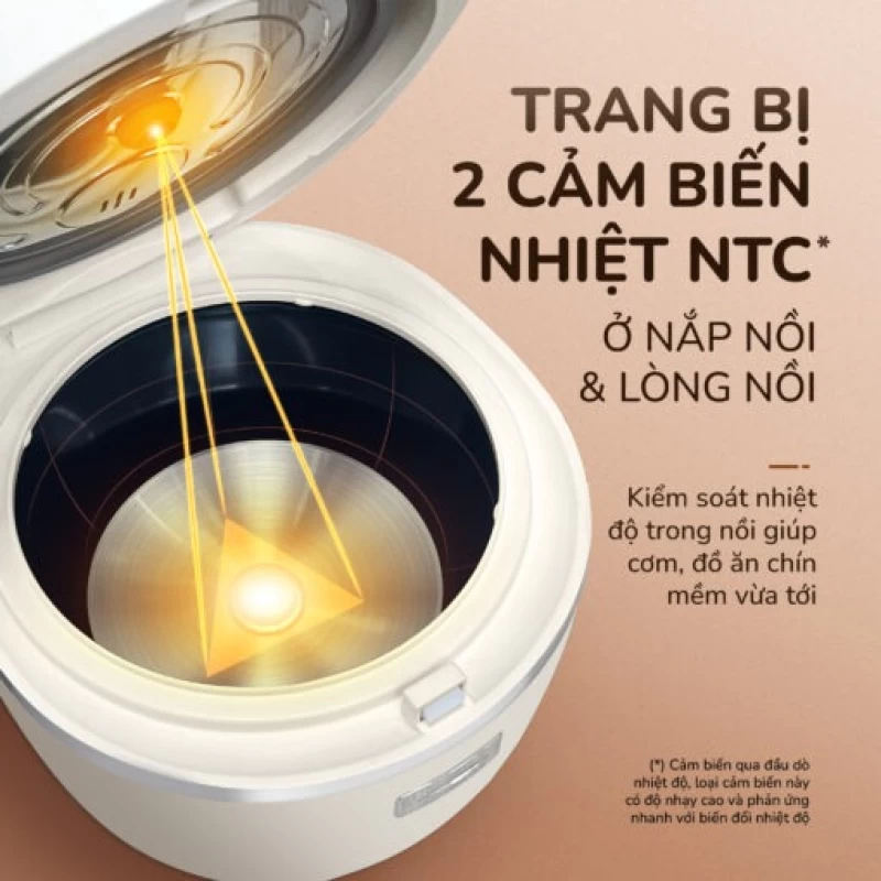 Nồi cơm điện tử UNIE URC612 , nấu cơm giảm đường, lòng nồi inox, dung tích 1,2L - Thumbnail 12