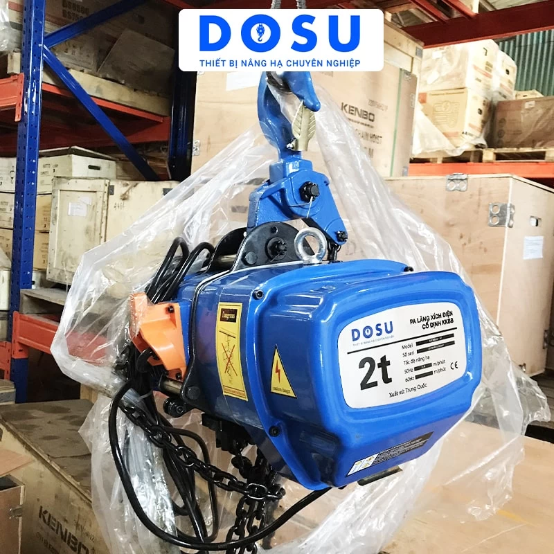 Pa lăng xích điện DOSU KKBB02-01 220V 2 tấn cố định - Ảnh 3