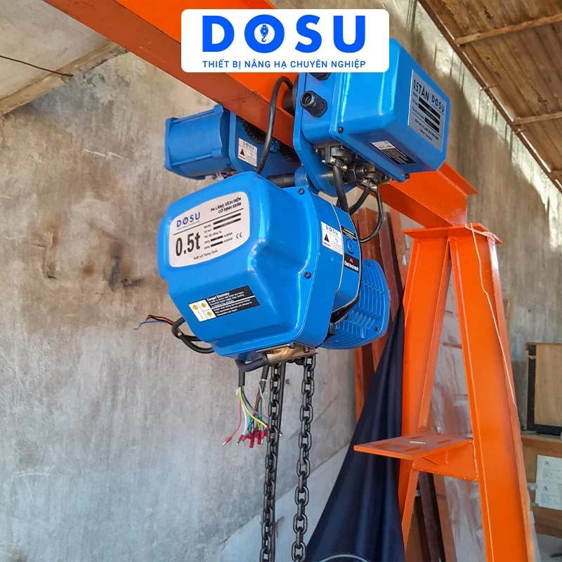 Pa lăng xích điện DOSU KKBB02-01 220V 2 tấn di chuyển - Thumbnail 5