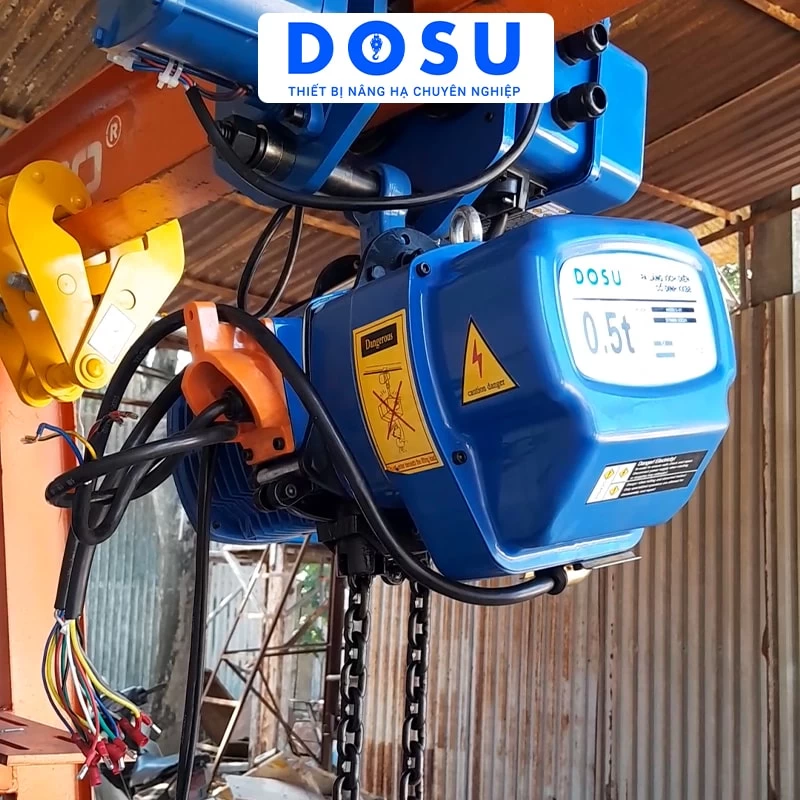 Pa lăng xích điện DOSU KKBB02-01 220V 2 tấn di chuyển - Thumbnail 4
