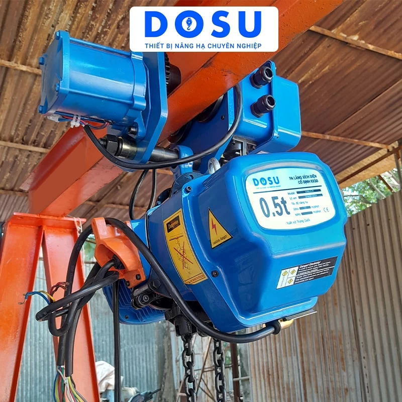 Pa lăng xích điện DOSU KKBB02-01 220V 2 tấn di chuyển - Thumbnail 2