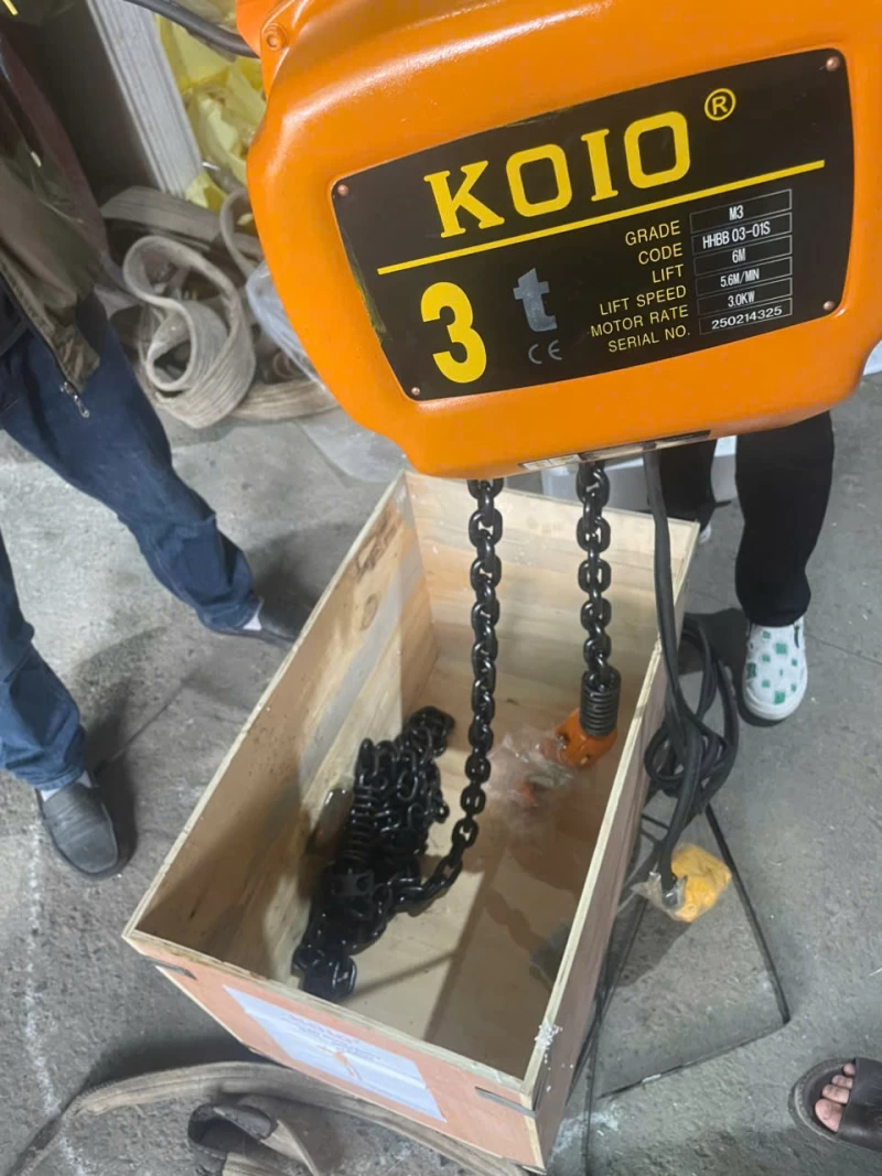 Pa lăng xích điện KOIO 3Tx6m 380V cố định - Thumbnail 1
