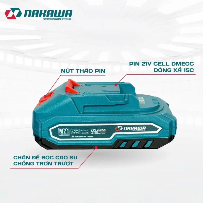 Pin 21V 2.0Ah NAKAWA NK-PM21/2000 - Ảnh 2
