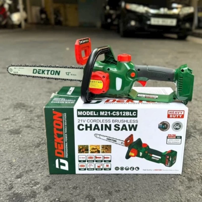 Thân máy cưa xích 12" dùng pin 21V Dekton M21-CS12BLC - Thumbnail 1
