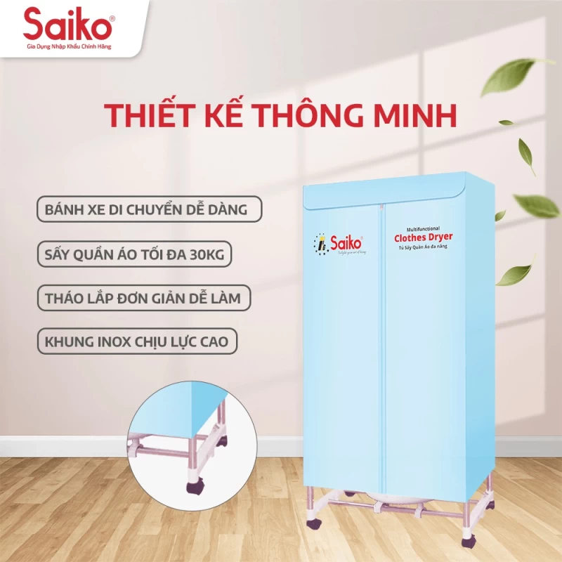 Tủ Sấy Quần Áo Đa Năng Saiko CD-1800 1800W - Ảnh 2