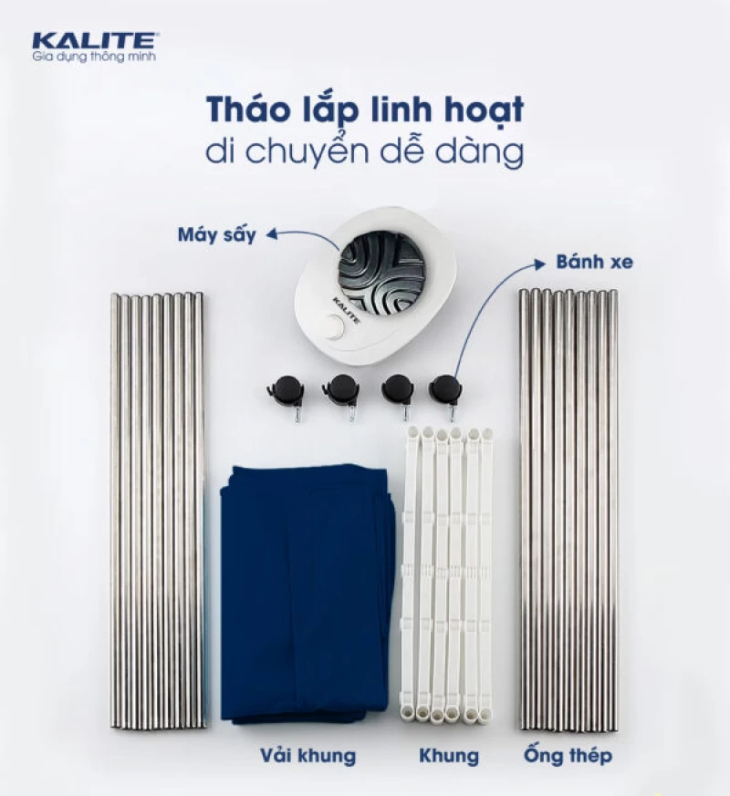 Tủ Sấy Quần Áo Kalite KL6880 Sấy Khô Nhanh Diệt Vi Khuẩn - Ảnh 5