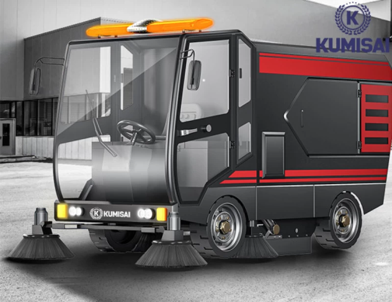 Xe quét rác công nghiệp ngồi lái Kumisai KMS-S14 - Thumbnail 1